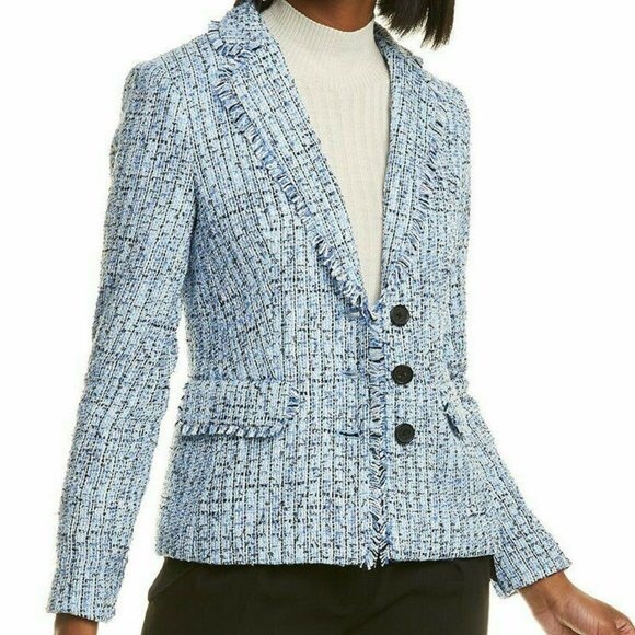 Karl Lagerfeld Buckingham teal boucle suit - Picture 7 of 7